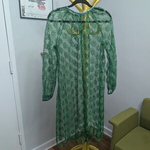 Vintage Sheer Floral Dress